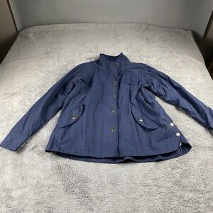 Loft Jacket Womens Small Petites Blue Long Sleeve